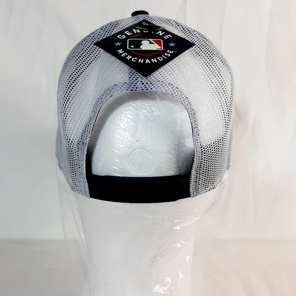 Milwaukee Brewers Cap Snap-back Navy/White Fan Favorite Trucker Hat - Picture 4 of 11